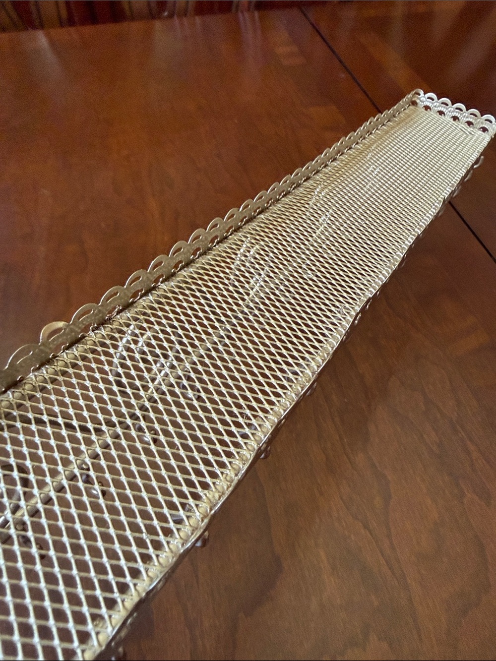 Ornate Metal Wall 25 Hook Rack Jewelry holder in Champagne Gold - Picture 2 of 6